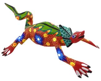 Signed Carlos Guticrrez Oaxaca Folk Art Lizard
