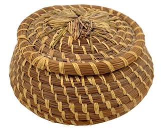 Vintage Hand Woven Mexican Miniature Basket
