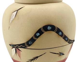 Navajo Broken Arrow Sierra Pottery Vase
