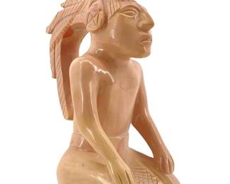 Vintage Carved Stone Mayan Figure
