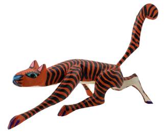 Signed Loranza Malchor Tilcajete Oaxacan Tiger
