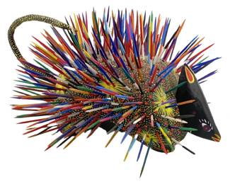 Signed Candido Tilca Oaxacan Folk Art Porcupine
