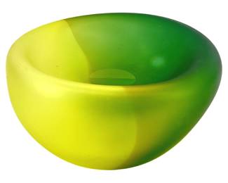 Mid Century Green Art Glass Lamp Shade
