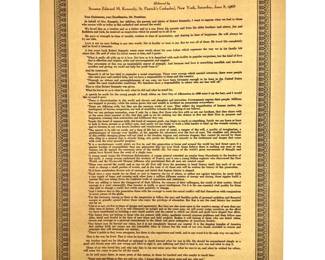 Vintage Eulogy in Memory of Robert F Kennedy Print
