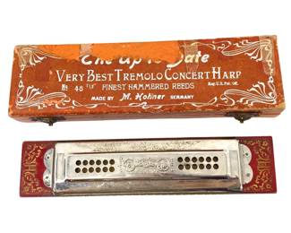 Antique German M. Hohner Harmonica
