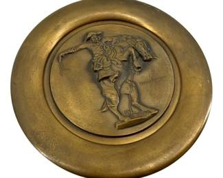 Frederic Remington “Bronco Buster" Bronze Plate
