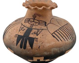 Signed R. Spencer Native American Clay Art Vase
