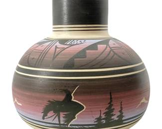 Vintage Signed GG Black Arizonan Pottery
