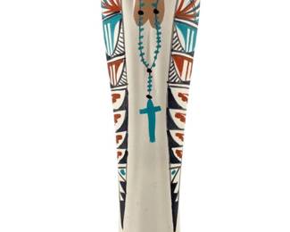 Hand Painted Navajo Virgin Mary Sculpture
