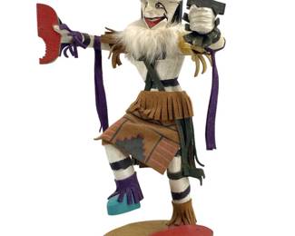 Vintage Signed R. Platero Navajo Clown Kachina
