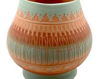 Signed Lynena Navajo Clay Pot
