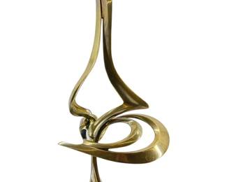 Bob Bennett Brass Abstract Sculpture
