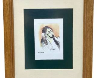 Signed Robert Redbird Kiowa Lithograph
