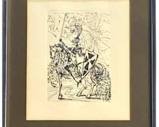 Original Salvador Dali El Cid Etching
