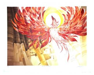 Signed Z Szabo “Rise of the Phoenix" Serigraph
