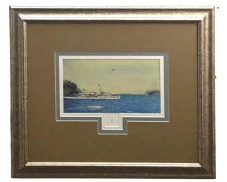 Eric Tufnell “The Battle of the River Plate" Litho
