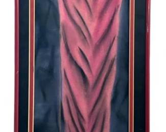 Signed Native American Chalk Pastel Drawing
