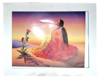 Signed R.C. Gorman “Navajo Dawn" Print
