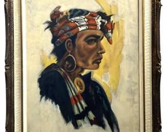 Native American Portrait Acrylic on Canvas
