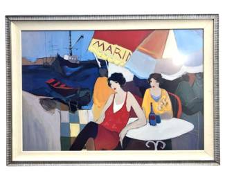 Itzchak Tarkay “Seaside Cafe" Print
