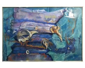 Signed Sharon Johnson Oil Pastel Drawing
