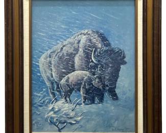 Signed Bill Rains Buffalo Print
