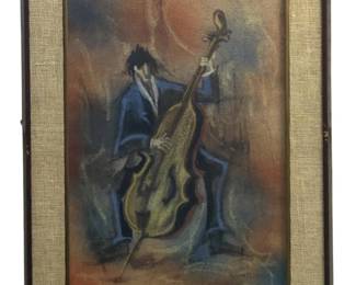 Signed Chelista Mixed Media Abstract Piece
