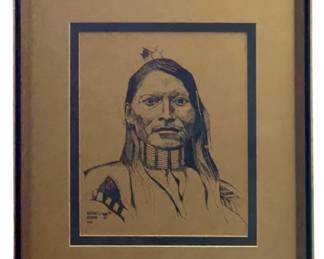 Michael Dedmore Native American Lithograph
