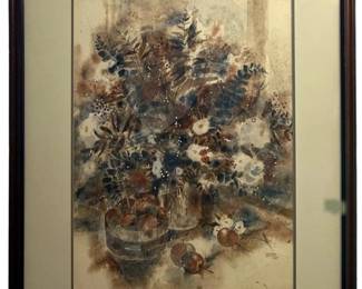 Signed Barbara Wagner Watercolor Painting
