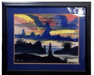 Signed William Verdult Oil on Paper
