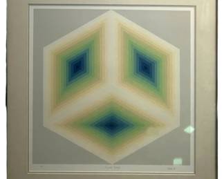 Signed Jurgen Peters AP “Imaginary Triangle" Litho
