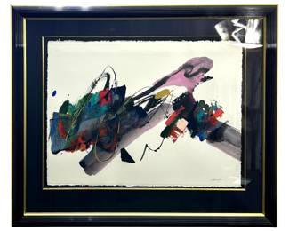 Signed Gregory Deane Abstract Acrylic on Paper
