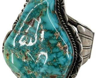 Exquisite Large Turquoise Cuff Bracelet