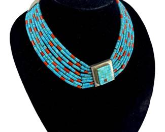 Sterling Silver & Turquoise Necklace

