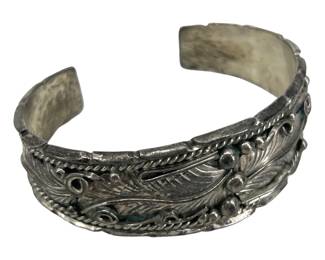 Sterling Silver Feather Bracelet
