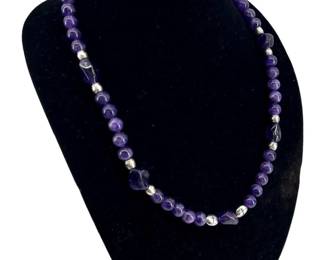 Sterling Silver & Amethyst Necklace
