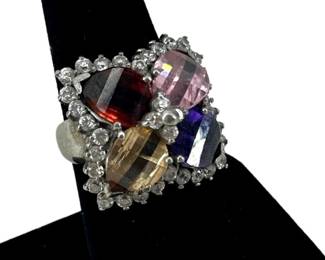 Sterling Silver & Semi-Precious Gem Ring
