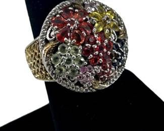 Sterling Silver & Topaz Ring
