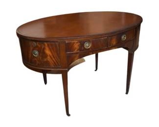 4. Mahogany Oval Writing Desk