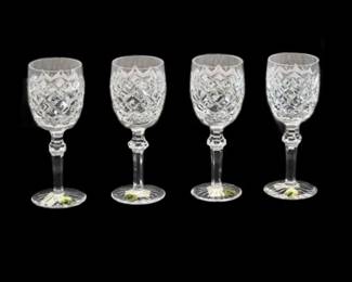 42. Four 4 Waterford Crystal Wine Glasses