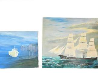 98. Two 2 Nautical Artworks