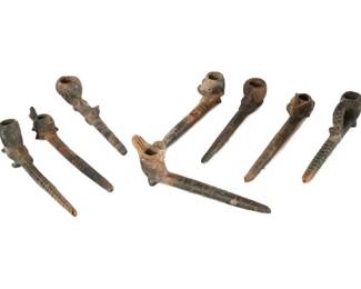 124. Group Antique Pipes