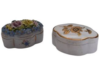 191. Two 2 Porcelain Trinket Boxes