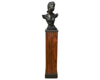 199. Bronze Bust On Stand