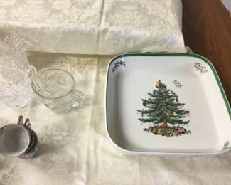 Spode christmas tree platter
