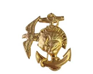 Lot 026   1 Bid(s)
Vintage Naval Gold Tone Brooch