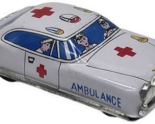 Lot 705   1 Bid(s)
1960’s “Lucky Toy” Mini Litho (Japan) Ambulance Tin Toy Car