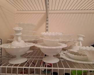Just a small selection of milk glass