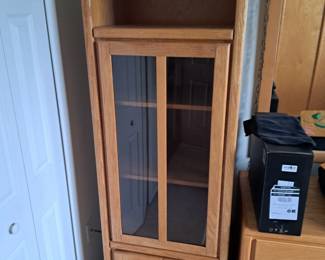 One of the tall cabinets