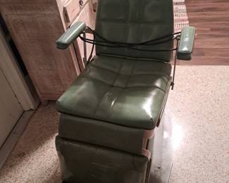 This 1960's working electric dentist chair is leftover from previous sale.  It's at my place 
Very heavy $350